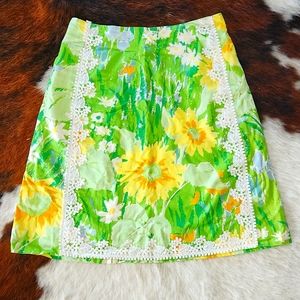Vntg floral skirt